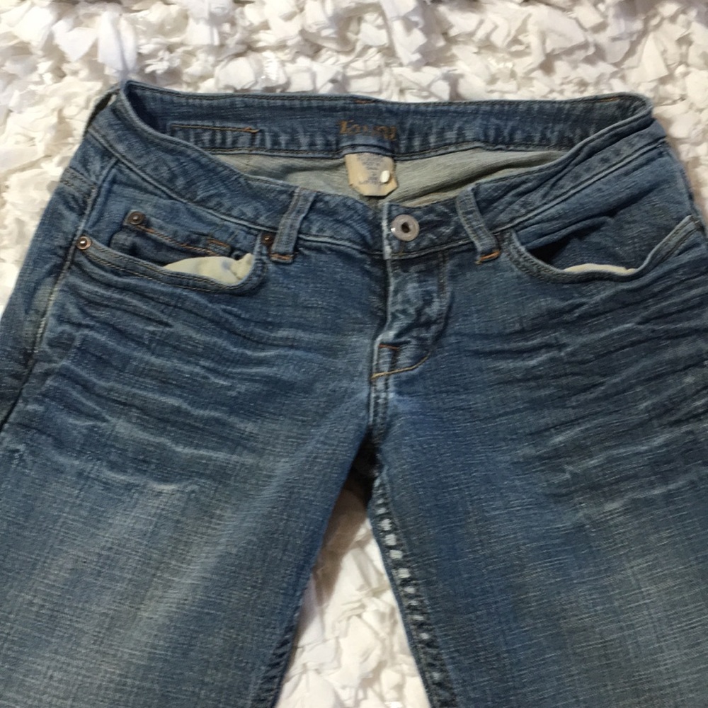 Taunt. Very low rise jeans